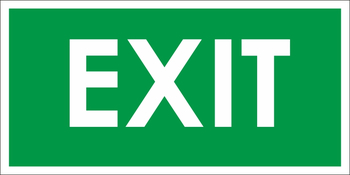B30 exit (пластик, 300х150 мм) - Знаки безопасности - Вспомогательные таблички - Магазин охраны труда и техники безопасности stroiplakat.ru